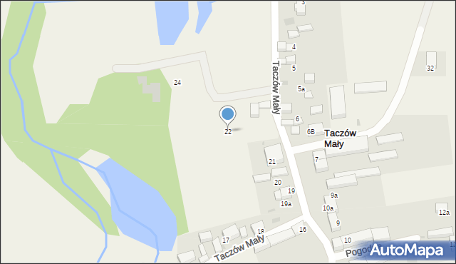 Taczów Mały, Taczów Mały, 22, mapa Taczów Mały