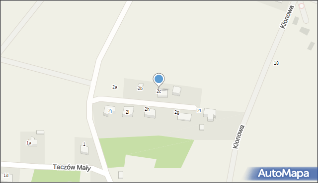 Taczów Mały, Taczów Mały, 2c, mapa Taczów Mały