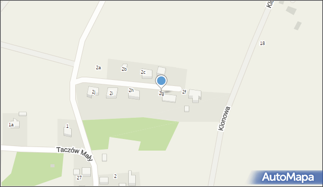 Taczów Mały, Taczów Mały, 2g, mapa Taczów Mały