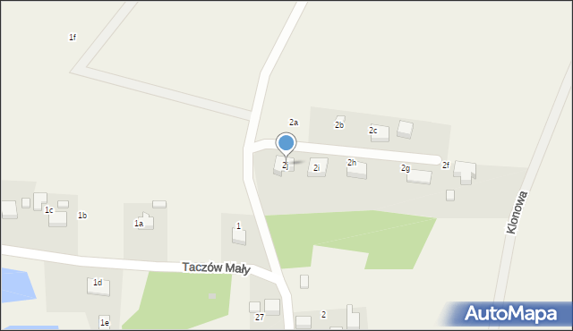 Taczów Mały, Taczów Mały, 2j, mapa Taczów Mały