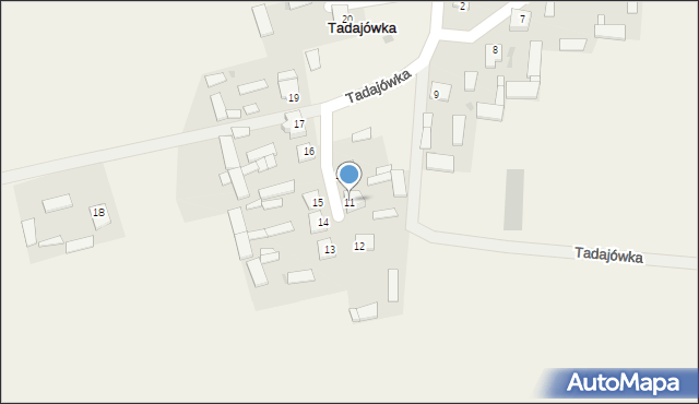 Tadajówka, Tadajówka, 11, mapa Tadajówka