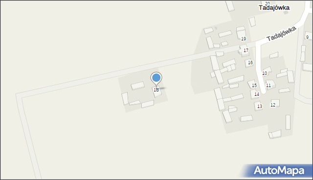Tadajówka, Tadajówka, 18, mapa Tadajówka