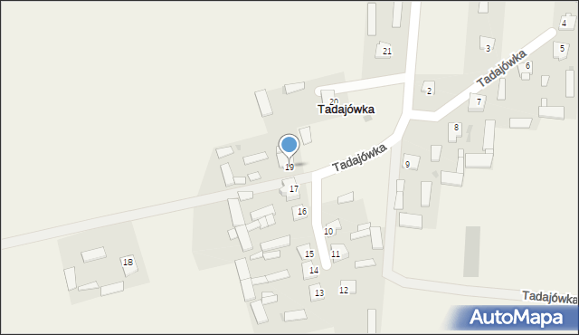 Tadajówka, Tadajówka, 19, mapa Tadajówka