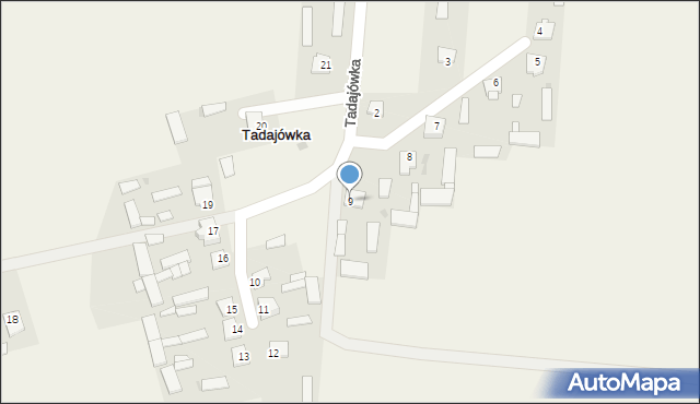 Tadajówka, Tadajówka, 9, mapa Tadajówka