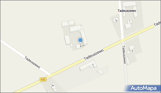 Tadeuszewo, Tadeuszewo, 4, mapa Tadeuszewo