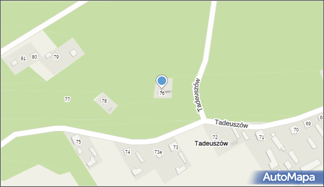 Tadeuszów, Tadeuszów, 76, mapa Tadeuszów
