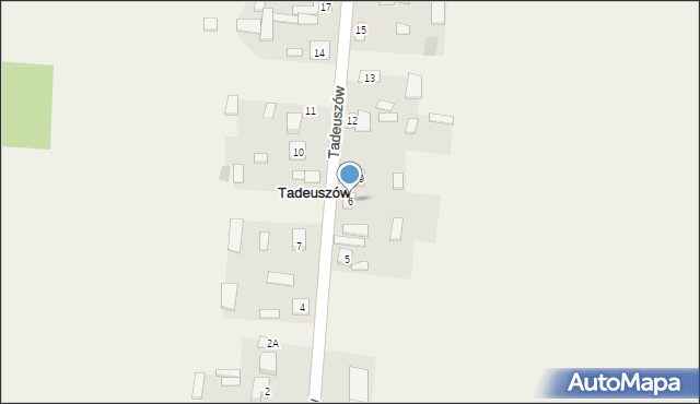 Tadeuszów, Tadeuszów, 6, mapa Tadeuszów