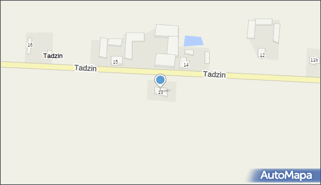 Tadzin, Tadzin, 13, mapa Tadzin