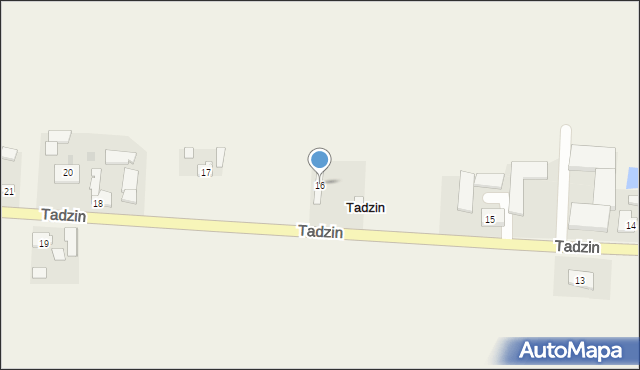 Tadzin, Tadzin, 16, mapa Tadzin