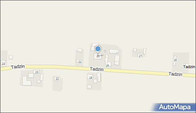 Tadzin, Tadzin, 20, mapa Tadzin