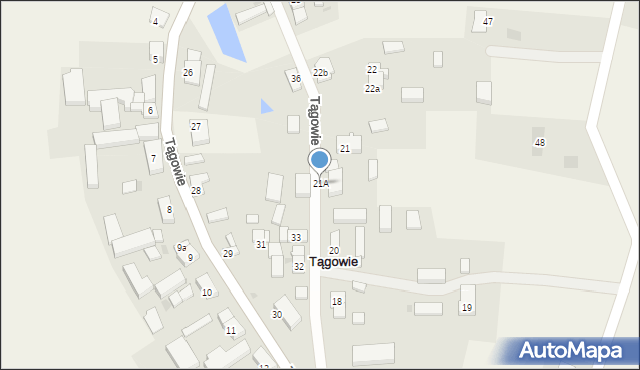 Tągowie, Tągowie, 21A, mapa Tągowie