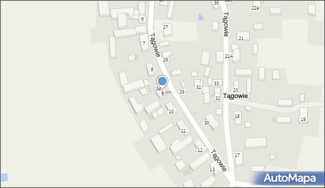 Tągowie, Tągowie, 9, mapa Tągowie