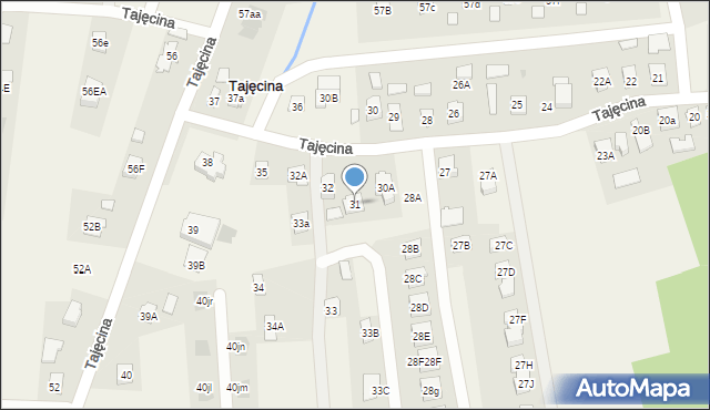 Tajęcina, Tajęcina, 31, mapa Tajęcina