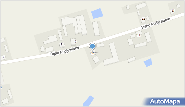 Tajno Podjeziorne, Tajno Podjeziorne, 10, mapa Tajno Podjeziorne