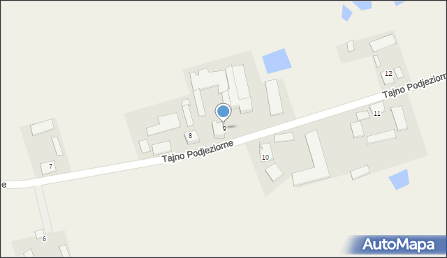 Tajno Podjeziorne, Tajno Podjeziorne, 9, mapa Tajno Podjeziorne