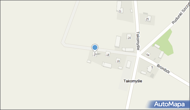 Takomyśle, Takomyśle, 17, mapa Takomyśle
