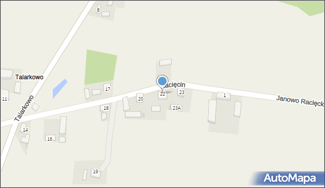 Talarkowo, Talarkowo, 22, mapa Talarkowo