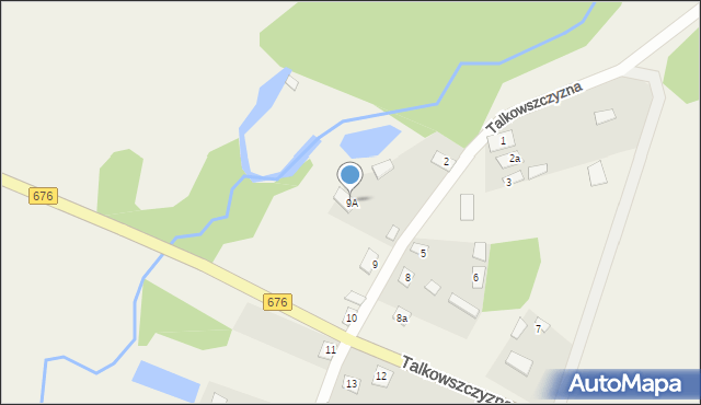 Talkowszczyzna, Talkowszczyzna, 9A, mapa Talkowszczyzna