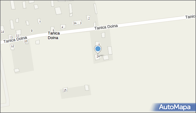 Tanica Dolna, Tanica Dolna, 1A, mapa Tanica Dolna