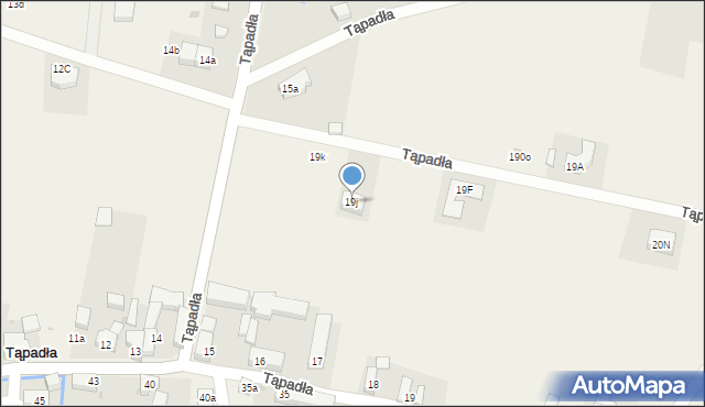 Tąpadła, Tąpadła, 19j, mapa Tąpadła