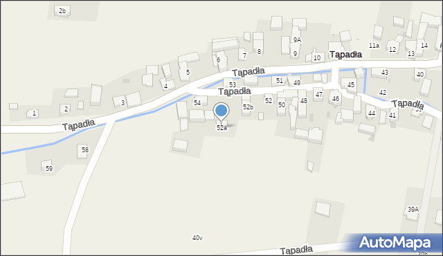 Tąpadła, Tąpadła, 52a, mapa Tąpadła