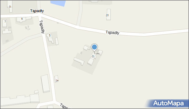 Tąpadły, Tąpadły, 21a, mapa Tąpadły