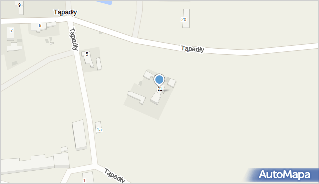 Tąpadły, Tąpadły, 21b, mapa Tąpadły