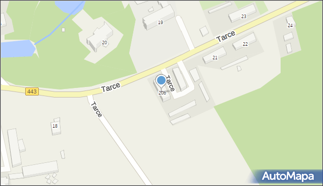 Tarce, Tarce, 20b, mapa Tarce