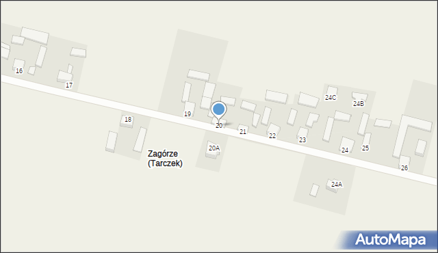 Tarczek, Tarczek, 20, mapa Tarczek