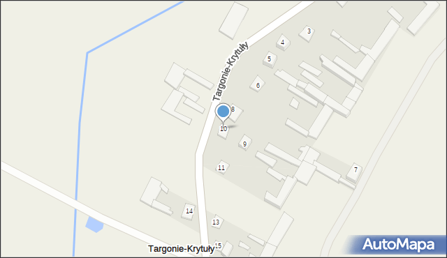 Targonie-Krytuły, Targonie-Krytuły, 10, mapa Targonie-Krytuły