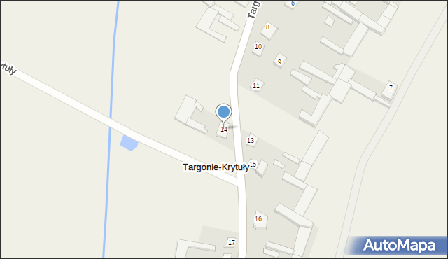 Targonie-Krytuły, Targonie-Krytuły, 14, mapa Targonie-Krytuły