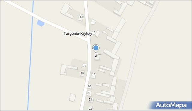 Targonie-Krytuły, Targonie-Krytuły, 16, mapa Targonie-Krytuły