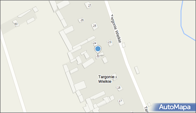 Targonie Wielkie, Targonie Wielkie, 21, mapa Targonie Wielkie