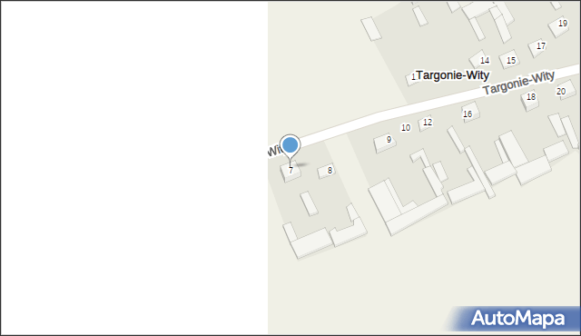 Targonie-Wity, Targonie-Wity, 7, mapa Targonie-Wity
