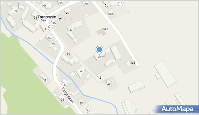 Targoszyn, Targoszyn, 43, mapa Targoszyn