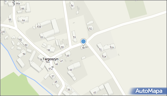 Targoszyn, Targoszyn, 50, mapa Targoszyn