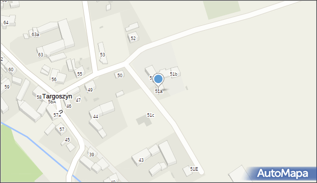 Targoszyn, Targoszyn, 51a, mapa Targoszyn