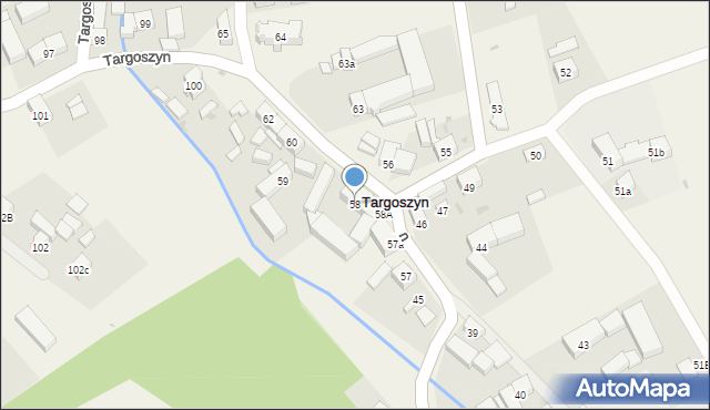 Targoszyn, Targoszyn, 58, mapa Targoszyn