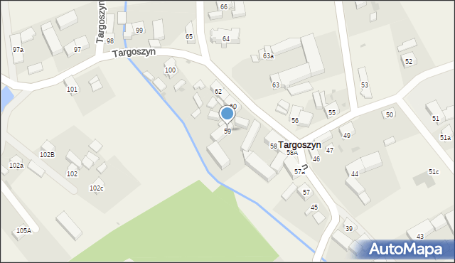 Targoszyn, Targoszyn, 59, mapa Targoszyn