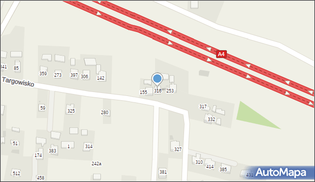 Targowisko, Targowisko, 316, mapa Targowisko