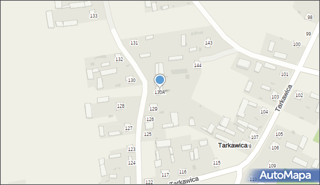 Tarkawica, Tarkawica, 130A, mapa Tarkawica