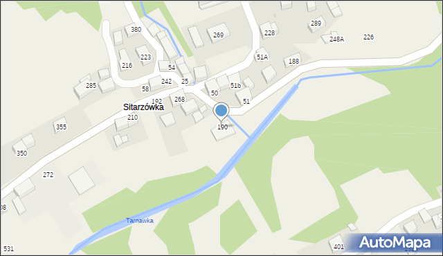 Tarnawa Dolna, Tarnawa Dolna, 190, mapa Tarnawa Dolna
