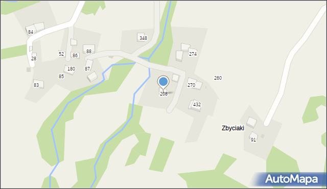 Tarnawa Dolna, Tarnawa Dolna, 208, mapa Tarnawa Dolna