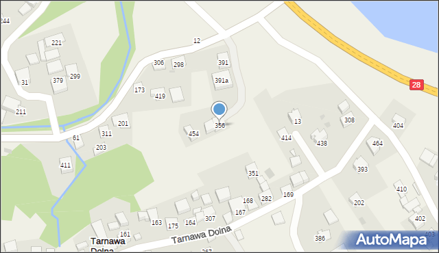 Tarnawa Dolna, Tarnawa Dolna, 356, mapa Tarnawa Dolna