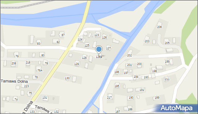 Tarnawa Dolna, Tarnawa Dolna, 128a, mapa Tarnawa Dolna