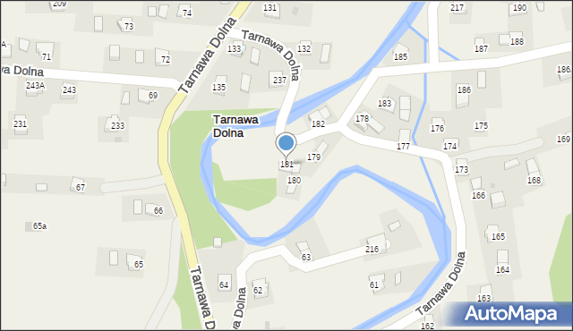 Tarnawa Dolna, Tarnawa Dolna, 181, mapa Tarnawa Dolna