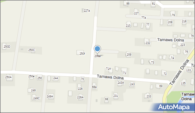 Tarnawa Dolna, Tarnawa Dolna, 209a, mapa Tarnawa Dolna