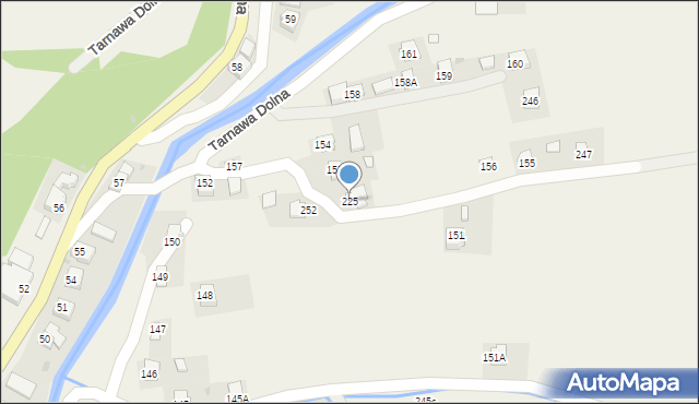 Tarnawa Dolna, Tarnawa Dolna, 225, mapa Tarnawa Dolna