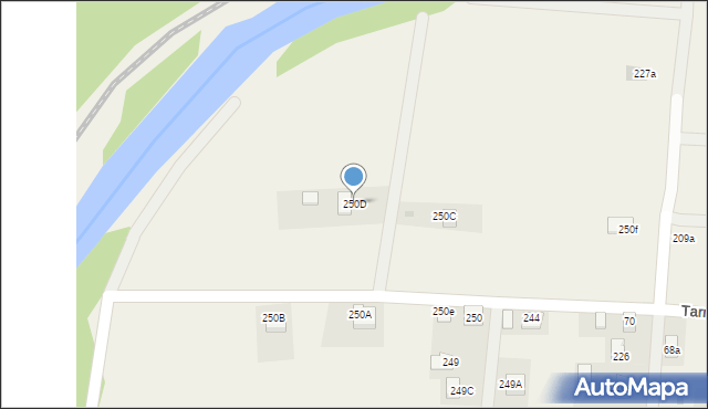 Tarnawa Dolna, Tarnawa Dolna, 250D, mapa Tarnawa Dolna