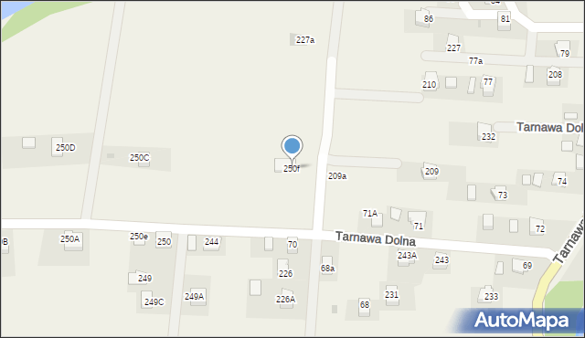 Tarnawa Dolna, Tarnawa Dolna, 250f, mapa Tarnawa Dolna